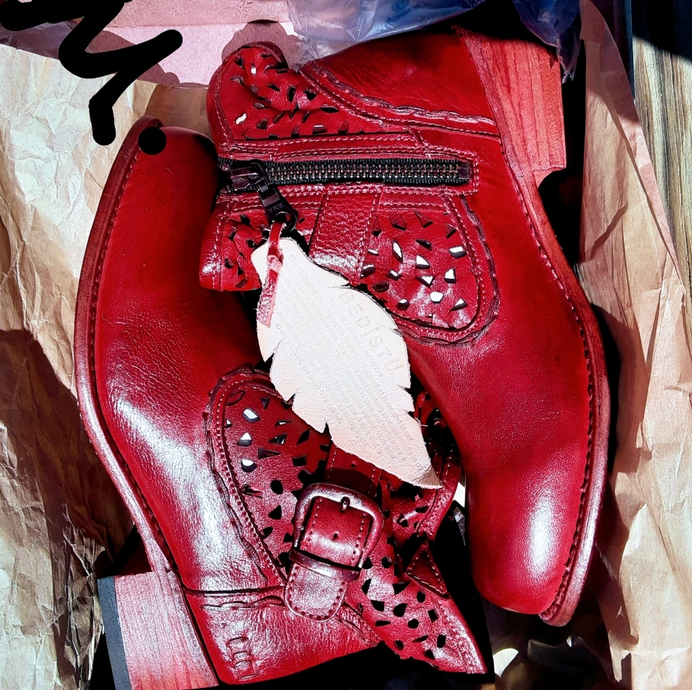 FINAL CALL Bed Stu Red Wine Booties